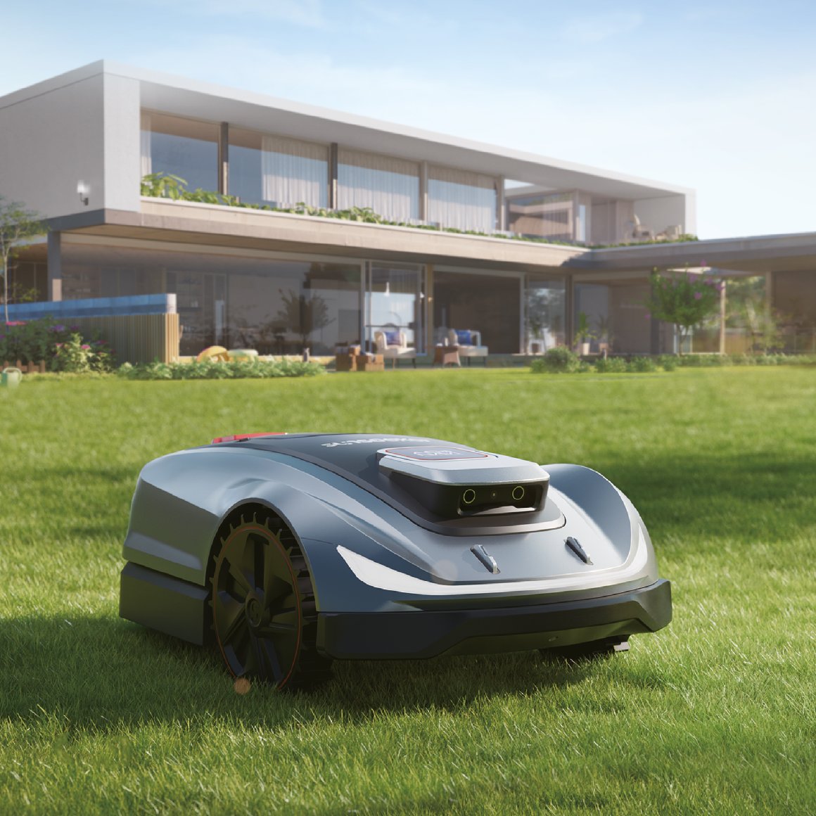 Sunseeker kabelloser Mähroboter Elite X5 - für große Rasenflächen mit Allradantrieb