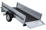 Anhänger 264×125 UNITRAILER FORCE 264 KIPP ungebremst mit H-1100 Spriegel und blauer Hochplane-Neu