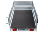 Anhänger mit faltbarer Deichsel GARDEN TRAILER 230 KIPP mit zusätzlichen Bordwänden, Stützrad und blauer Flachplane-Neu