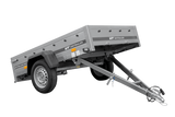 Autoanhänger 200×125 UNITRAILER GARDEN 201 KIPP mit Gitterwänden, H-0-Rahmen und grauer Plane-Neu