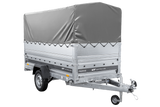 Autotransportanhänger 264×125 UNITRAILER FORCE 264 KIPP mit BIS-Seitenwänden, H-800-Rahmen und grauer Plane-Neu