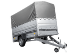 Autotransportanhänger 264×125 UNITRAILER FORCE 264 KIPP mit BIS-Seitenwänden, H-800-Rahmen und grauer Plane-Neu