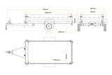 Autotransportanhänger 264×125 UNITRAILER FORCE 264 KIPP mit BIS-Seitenwänden, H-800-Rahmen und grauer Plane-Neu