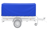 Auto Anhänger 230×125 Garden Trailer 230 KIPP Unitrailer 750 kg mit Stützrad, blauer Hochplane und Hochspriegel-Neu
