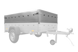 PKW-Anhänger 230×125 UNITRAILER GARDEN 230 FD mit BIS-Seiten, H-800-Gestell und grauer Plane-Neu