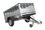 Einachsanhänger 200×125 UNITRAILER GARDEN 201 KIPP mit Gitterseitenwänden und grauer Abdeckung-Neu