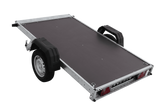 Einachsanhänger 230×125 UNITRAILER FORCE 230 KIPP mit Gitterseitenwänden, H-0-Rahmen und blauer Plane-Neu