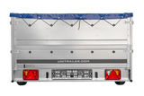 Einachsanhänger 264×150 UNITRAILER GARDEN 265 KIPP mit zusätzlichen Bordwänden, H-0-Rahmen und blauer Plane-Neu