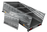 Einachsanhänger 264×150 UNITRAILER GARDEN 265 KIPP mit zusätzlichen Bordwänden, H-0-Rahmen und blauer Plane-Neu