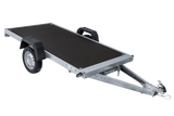 Einachsiger Anhänger mit Blattfedern 264×125 UNITRAILER FORCE 264/R KIPP mit H-800 Spriegel und grauer Plane-Neu