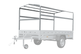 Einachsanhänger 264×150 UNITRAILER GARDEN 265 KIPP mit H-1100 Rahmen und blauer Plane-Neu