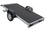 Leichter Anhänger auf Blattfedern 264×125 UNITRAILER FORCE 264/R KIPP mit BIS-Seitenwänden, H-800-Rahmen und blauer Plane-Neu