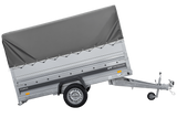 Leichter Anhänger auf Blattfedern 264×125 UNITRAILER FORCE 264/R KIPP mit BIS-Seitenwänden, H-800-Rahmen und grauer Plane-Neu