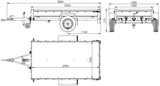Pkw Anhänger Kipper 230×125 Garden Trailer 230 KIPP Unitrailer 750 kg mit Stützrad und zusätzlichen Bordwänden-Neu