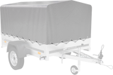 Einachsanhänger 200×125 UNITRAILER GARDEN 201 KIPP mit H-800 Rahmen und grauer Plane-Neu
