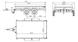 Zweiachsanhänger 264×150 UNITRAILER GARDEN 265/2 KIPP mit H-800 Rahmen und grauer Plane-Neu