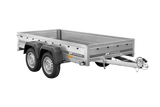 GARDEN TRAILER 264/2 KIPP MIT STÜTZRAD, GRAUE FLACHPLANE UND PLANENTRÄGER-Neu